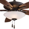52" Minka Aire Industrial Indoor Ceiling Fan with LED Light Oil Rubbed Bronze Frosted Glass for Living Room Kitchen Bedroom Family - 3 of 4