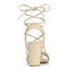 Allegra K Women's Back to College Lace Up Block High Heels Sandals - 4 of 4