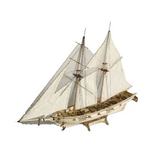 1:100 Scale Wooden Wood Sailboat Ship Kits,Wooden Ship Model Kit,Home DIY Model Home Decoration Boat Gift Toy for Kids - 1 of 4