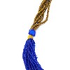 Slickblue Artisan Crafted Multi-Strand Bead Necklace – 22-Inch Unique Jewelry in Brown & Blue or Brown & White - 2 of 4