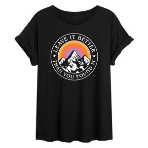 Women's - Instant Message - Leave it Better Than You Found it Oversized Graphic T-Shirt - 1 of 4