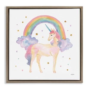 Stupell Industries Kids Nursery Unicorn Watercolor, 18" x 18" - 1 of 4