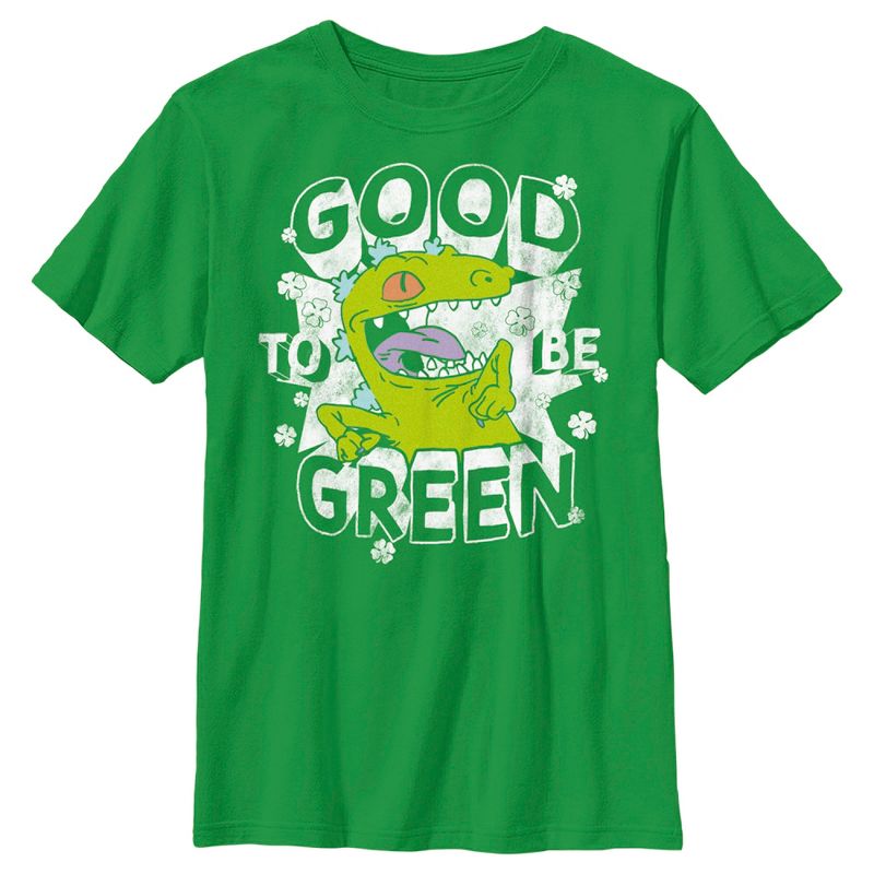 Boy's Rugrats St. Patrick's Day Reptar Good to be Green T-Shirt, 1 of 5