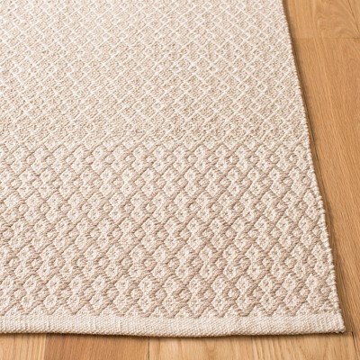27" Off-White Flat Woven Cotton Handmade Rug