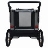 VASIP 2-in-1 Pet Trailer Bike and Pull-Behind Carrier ,Detachable Hitch & Towing Handle, All-Terrain Wheels for Cycling,Walking,Blue - 4 of 4