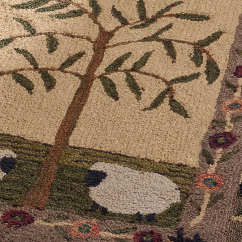 Park Designs Willow & Sheep Hooked Rug Runner, 3 of 4