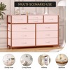 45" Wide TV Stand Dressers with 10 Drawers Fabric Dressers for Bedroom, Modern Chest of Drawers, Lightweight Large Storage Organizer - 3 of 4