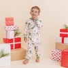Owlivia Organic Cotton Baby Long Sleeve Pajama Sets, Kid's 2PC Sleepwear- Christmas Tree - 2 of 4