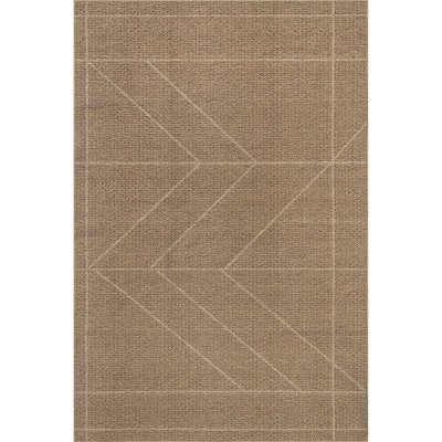 Nuloom Ellen Geometric Easy-Jute Machine Washable Indoor Area Rug