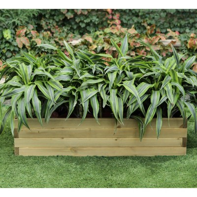 Natural Wood Finish 3.3ft Weather-Resistant Raised Garden Bed