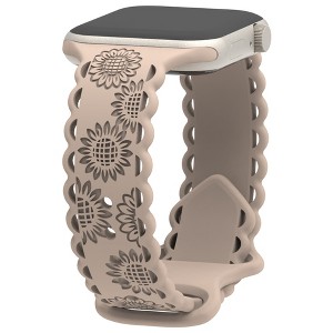 HTUTWOO Apple Watch Band Sunflower Engraved Band 38mm 40mm 41mm,Lace Hollow-out Strap for iWatch Series 9 8 6 5 4 3 2 1 Ultra - 1 of 4