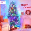 Hrinhom Pre-Lit Artificial Christmas Tree,Hinged Full Tree with Metal Stand,Holiday Decoration-4FT - 3 of 4