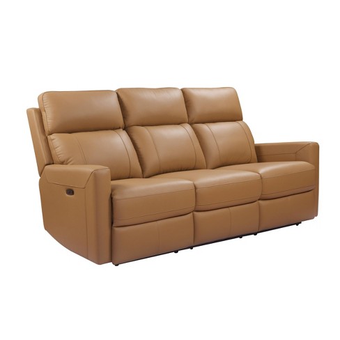 Gwen Leather Power Reclining Sofa With, Leather Power Sofa With Headrest
