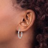 Black Bow Jewelry 2.5mm Sterling Silver, Twisted Round Hoop Earrings, 25mm (1 In) - 3 of 4
