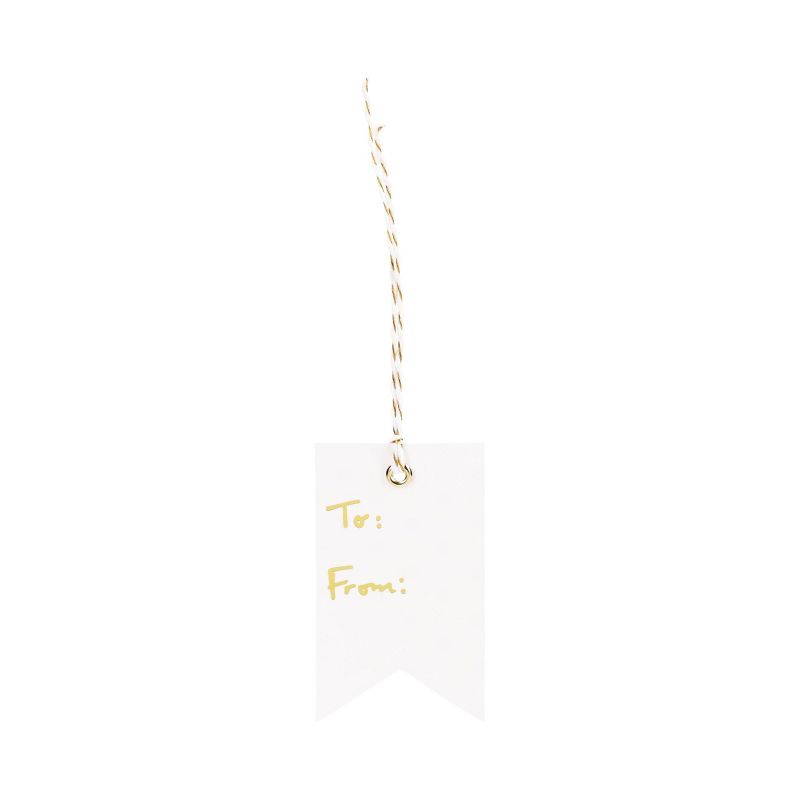 To &#38; From White/Gold Gift Tag - Spritz&#8482;, 3 of 5
