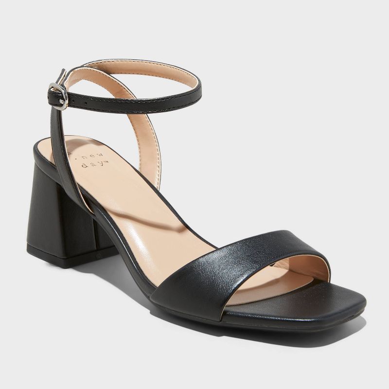Women's Shannon Heels with Memory Foam Insole - A New Day™ Black 5