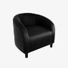 Accent Chair Club Chair Cozy Armrest Upholstered Barrel Chair with Solid Legs for Living Room Bedroom Study Waiting Room - 2 of 4