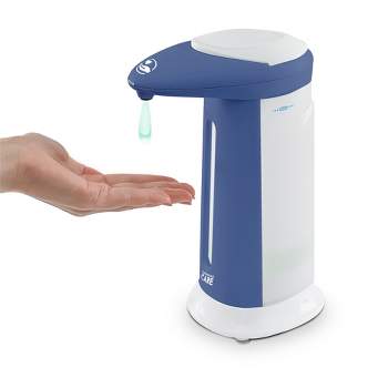 Commercial Care Touchless Soap, Hand Sanitizer Dispenser  Battery Operated Automatic Soap Dispenser with Dripless Design, Motion Sensor, Easy Clean