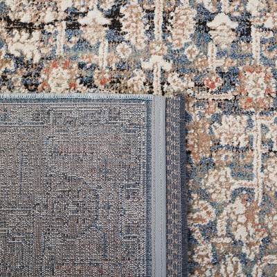 Vivaldi Square Blue Synthetic 79" Easy Care Area Rug