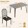 4-Person Dining Table Set for Small Spaces, Compact 5-Piece Kitchen Tables and Chairs, Modern Chamfer Design Dinette Set - 2 of 4