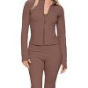 Slickblue Women's Yoga Jacket with Flare Jumpsuit Set, Spaghetti Strap, Thumbholes, 5 Color Options, Size S-XL - 2 of 4