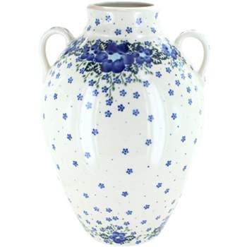 Blue Rose Polish Pottery 361 Vena Large Jug Vase