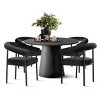 5-Piece Dining Set for 4 ,Wood 46" Round Dining Table with Upholstered Velvet Dining Chairs with Metal Legs for Dining Room-Tanpinhause - 2 of 4