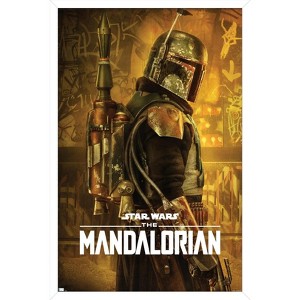 Trends International Star Wars: The Mandalorian Season 2 - Boba Fett One Sheet Framed Wall Poster Prints - 1 of 4