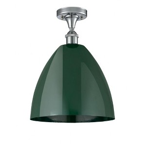 Plymouth Dome - 1 Light Semi-Flush Mount In Industrial Style-14.75 Inches Tall and 12 Inches Wide - 1 of 1