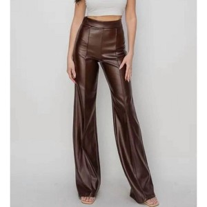 Women's Amelia High Waisted Pleather Pants - Canvas Apparel - 1 of 4