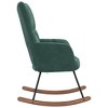 CLIHOME Modern Compact 30.7" Wide Velvet Rocking Chair,Ergonomic Rocker with Steel Frame & Rubber Wood Legs,Plush Accent Chair for Living Room - 3 of 4