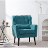 Lyngins Chenille Accent Chairs with Pillow and Solid Wood Legs,Upholstered Arm Chairs for Living Room,Bedroom - 2 of 4
