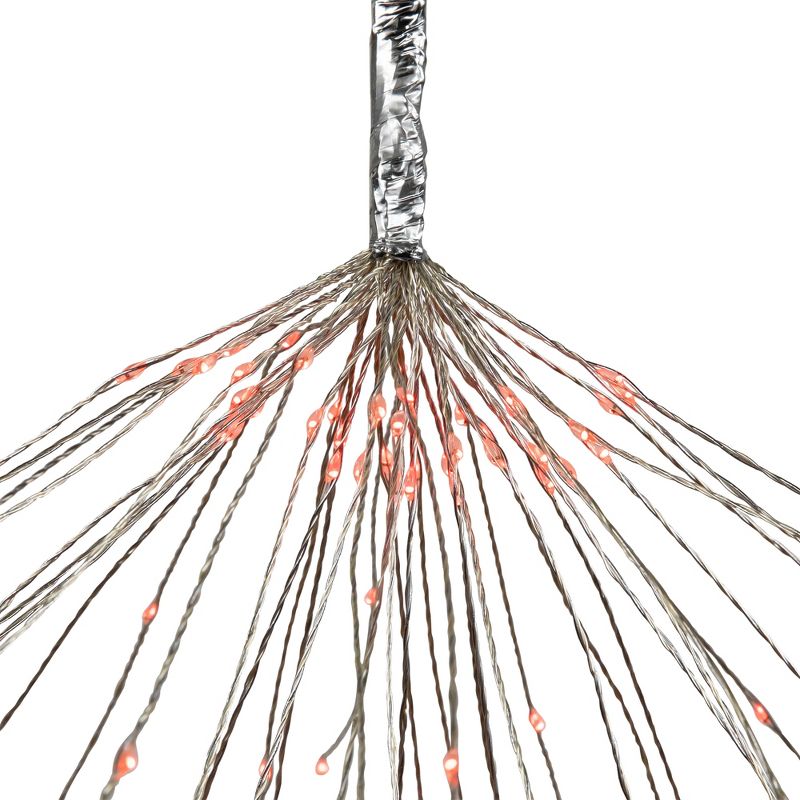 Northlight 20" LED Lighted Firework Silver Branch Christmas Decoration - Red Lights, 4 of 7