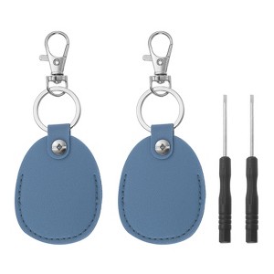 Unique Bargains Home Car Leather Metal Portable Exquisite Design Keychain 2 Pcs - 1 of 4