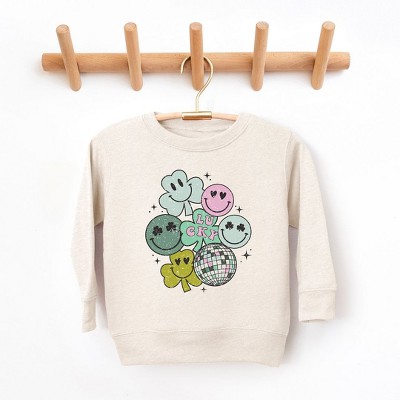 The Juniper Shop Lucky Smiley Disco Youth Ultra-Soft Graphic Sweatshirt