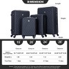 FURNIinspire Bag and Luggage Sets 4 Piece Stylish Suit Cases Lightweight Suitcases with Wheels for Travel Business, Black, 18.78"*10.83"*28" - 3 of 4