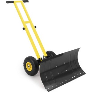 29.13"W Heavy-Duty Snowplow, with Adjustable Handle and Tilting Blade, Efficiently Removes Snow, Suitable for Driveways, Doorways, Sidewalks, Patios - 1 of 4