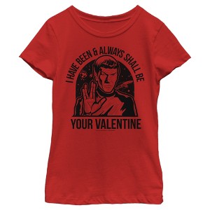 Girl's Star Trek: The Original Series Spock Always Shall Be Valentine T-Shirt - 1 of 4