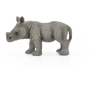 Collectible Wildlife Gifts | Rhino Toy, Baby, Rhinoceros, Animal, Africa,  Realistic Rubber Figure, Model, Animal, Hand Painted  3"   CH090 BB84 - 1 of 4