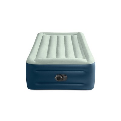 Intex Elevated 18" Pillow Rest Twin Air Mattress with Internal Pump - Off-White/Blue