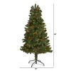 Nearly Natural 5-ft Rocky Mountain Spruce Artificial Christmas Tree with Pinecones and 100 Clear LED Lights - 2 of 4