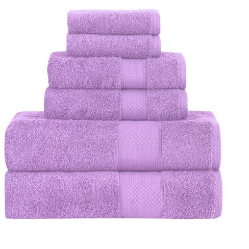 100% Turkish Cotton Beach Towel Set | Oversized Pool Towels 38 x 71 (Set of 6) PADISHAHHOME Color: Pink/Green/Purple/Orange/Yellow/Blue