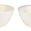 Spode Meadow Lane Cereal Bowls - Set of 4, Bunny Illustration with Gold Accent, Easter & Spring Table Decor - 6 Inch Assorted Pastel Porcelain Bowls - 2 of 3