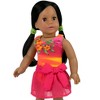 Sophia’s Bathing Suit & Sarong Outfit Set for 18” Dolls, Orange/Hot Pink - 2 of 4