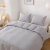 Karl Home Duvet Cover Set Solid Terracotta Color Bedding Set 3 Pieces Queen Size - 4 of 4
