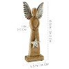 AuldHome Design Wooden Angel Christmas Statue; Farmhouse Holiday Decor Handmade Wood and Metal Figurine - 3 of 4