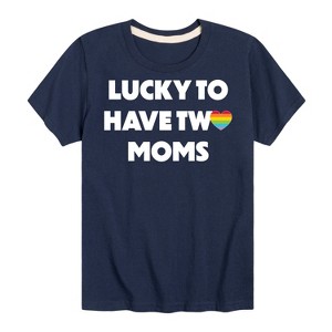 Boys' - Instant Message - Lucky Two Moms Short Sleeve Graphic T-Shirt - 1 of 4