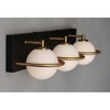 Maxim Lighting Revolve 3 - Light Vanity in  Black/Gold - 3 of 4