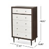 Grungis 5-Drawer Dresser with Storage,Minimalist Tall Dresser with Circular Handle for Bedroom Living Room - 3 of 4