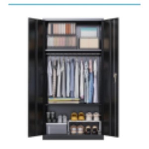 COZONY Metal Storage Wardrobe, 0.6mm Cold Rolled Steel 2 Shelves Clothing Rod for Bedroom Closet - 1 of 1